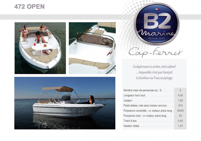 bateau a moteur B2 Cap ferret 472