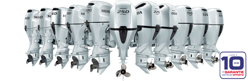 Jusqu'à 10 ans de garantie offerte pour votre moteur Honda
